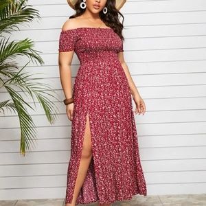 Off shoulder floral dress